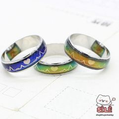 Nhẫn Thép Titan Thay Đổi Màu Theo Tâm Trạng - Đo Nhịp Tim Cảm Xúc Chất Lượng Cao - Quà Tặng Độc Đáo