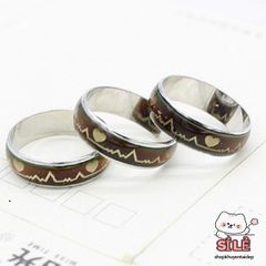 Nhẫn Thép Titan Thay Đổi Màu Theo Tâm Trạng - Đo Nhịp Tim Cảm Xúc Chất Lượng Cao - Quà Tặng Độc Đáo