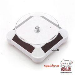 Bàn Xoay 360 Độ Năng Lượng Mặt Trời - Đế Trưng Bày Chụp Ảnh Video 3 Vòng/Phút, Tiết Kiệm Năng Lượng, Dùng Cho Đồ Trang Sức, Đồng Hồ