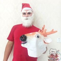 Mặt Nạ 3D Ông Già Noel Cosplay - Phụ Kiện Hóa Trang Tái Sử Dụng Cho Người Lớn - Thời Trang Giáng Sinh Vui Nhộn