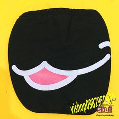 Khẩu Trang Cotton Đen Mô Hình Môi Hồng - Thoáng Khí, Chống Bụi, Thiết Kế Unisex Phù Hợp Với Mọi Khuôn Mặt Châu Á