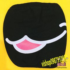 Khẩu Trang Cotton Đen Mô Hình Môi Hồng - Thoáng Khí, Chống Bụi, Thiết Kế Unisex Phù Hợp Với Mọi Khuôn Mặt Châu Á