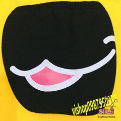 Khẩu Trang Cotton Đen Mô Hình Môi Hồng - Thoáng Khí, Chống Bụi, Thiết Kế Unisex Phù Hợp Với Mọi Khuôn Mặt Châu Á