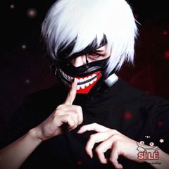 Mặt Nạ Hóa Trang Kaneki Ken - Nhân Vật Tokyo Ghoul Đẹp Mắt, Chất Liệu Da Chống Mòn, Kích Thước Điều Chỉnh Cho Người Lớn