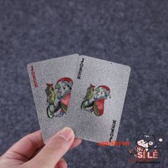 Bộ Bài Nhựa Chống Thấm 52 Lá Bạc Sang Trọng, Tài Lộc May Mắn, Bền Chắc Không Gãy - Quà Tặng Độc Đáo Cho Người Thích Chơi Bài