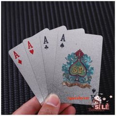 Bộ Bài Nhựa Chống Thấm 52 Lá Bạc Sang Trọng, Tài Lộc May Mắn, Bền Chắc Không Gãy - Quà Tặng Độc Đáo Cho Người Thích Chơi Bài