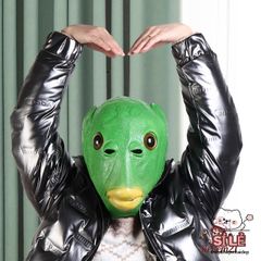 Mặt Nạ Cosplay Cá Da Xanh Silicon Vui Nhộn - Đồ Trang Trí Halloween, Tiệc Tùng & Hoạt Động Giải Trí