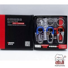 Móc Khóa Cao Cấp OMUDA 3754 - Móc Khóa Xe Máy và Ô Tô Inox Chống Gỉ, Phong Cách Thời Trang Thanh Lịch, Màu Cam và Xanh