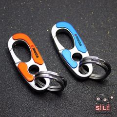 Móc Khóa Cao Cấp OMUDA 3754 - Móc Khóa Xe Máy và Ô Tô Inox Chống Gỉ, Phong Cách Thời Trang Thanh Lịch, Màu Cam và Xanh