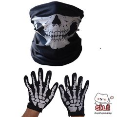 Khẩu Trang Đầu Lâu Xương Ma Đa Năng 50cm - Khăn Vải Lanh Thoáng Mát Chống Nắng, Phượt, Dã Ngoại, Thời Trang Cho Bạn Trẻ
