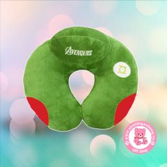 Gối Kê Cổ Avengers Dễ Thương - Phụ Kiện Du Lịch Cao Cấp Cho Người Lớn Và Trẻ Em - 30x33CM, Vải Velboa Mềm Mại