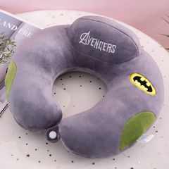 Gối Kê Cổ Avengers Dễ Thương - Phụ Kiện Du Lịch Cao Cấp Cho Người Lớn Và Trẻ Em - 30x33CM, Vải Velboa Mềm Mại