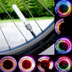 Đèn 5 Bóng LED Gắn Van Bánh Xe Đạp 7 Màu - Đèn Trang Trí Cho Xe Đạp, Xe Máy, Ô Tô - Dễ Dàng Lắp Đặt, Sành Điệu, Bảo Vệ Vòi Khí
