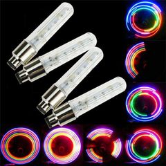 Đèn 5 Bóng LED Gắn Van Bánh Xe Đạp 7 Màu - Đèn Trang Trí Cho Xe Đạp, Xe Máy, Ô Tô - Dễ Dàng Lắp Đặt, Sành Điệu, Bảo Vệ Vòi Khí