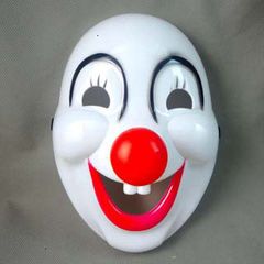 Mặt Nạ Chú Hề Mũi Đỏ - Mặt Nạ Halloween Vui Nhộn Chất Liệu PVC Cho Tiệc Hóa Trang, Biểu Diễn Sân Khấu và Lễ Hội
