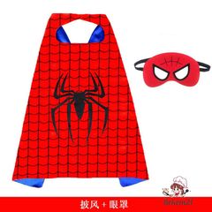 Bộ Đồ Hóa Trang Siêu Anh Hùng Người Nhện & Iron Man Cho Bé - Set Áo Choàng & Mặt Nạ Vải, Đồ Chơi Halloween Cho Trẻ Em
