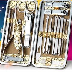 Bộ 19 món dụng cụ cắt và bấm móng tay đa năng - Thép chống gỉ, tiện dụng, hộp da sang trọng, chăm sóc cá nhân hoàn hảo