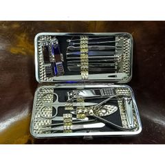 Bộ 19 món dụng cụ cắt và bấm móng tay đa năng - Thép chống gỉ, tiện dụng, hộp da sang trọng, chăm sóc cá nhân hoàn hảo