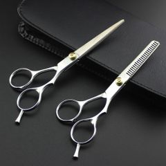 Bộ Kéo Cắt Và Tỉa Tóc Chuyên Nghiệp Không Gỉ - Dụng Cụ Cắt Tóc Hợp Kim Thép 2 Chiếc, Tiện Lợi và Bền Bỉ