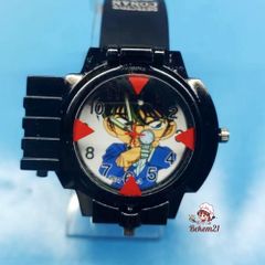 Đồng Hồ Đeo Tay Trẻ Em Conan - Thiết Kế Độc Đáo Với Kính Lúp và Đèn Laser, Phù Hợp Cho Fan Manga Thám Tử Lừng Danh