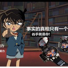 Đồng Hồ Đeo Tay Trẻ Em Conan - Thiết Kế Độc Đáo Với Kính Lúp và Đèn Laser, Phù Hợp Cho Fan Manga Thám Tử Lừng Danh