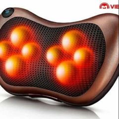 Gối Massage Hồng Ngoại Đa Chức Năng - 8 Bi Trị Liệu Giảm Đau Cổ Vai Gáy - Bảo Hành 36 Tháng - Tiện Lợi Sử Dụng Trên Ô Tô