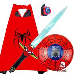 Bộ Trang Phục Hóa Trang Người Nhện 3D Cho Bé Dịp Halloween - Áo Choàng Siêu Anh Hùng và Mặt Nạ Vải Thú Vị, Quà Tặng Độc Đáo