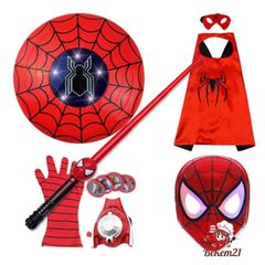 Bộ Trang Phục Hóa Trang Người Nhện 3D Cho Bé Dịp Halloween - Áo Choàng Siêu Anh Hùng và Mặt Nạ Vải Thú Vị, Quà Tặng Độc Đáo
