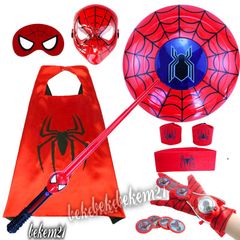 Bộ Trang Phục Hóa Trang Người Nhện 3D Cho Bé Dịp Halloween - Áo Choàng Siêu Anh Hùng và Mặt Nạ Vải Thú Vị, Quà Tặng Độc Đáo