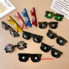 Kính Mát Thug Life 6 Chấm Nhiều Màu - Kính Gương Thời Trang Cá Tính Dành Cho Gamer