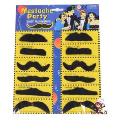 Râu Giả Đen Hóa Trang Halloween Vui Nhộn Cho Nam - Phụ Kiện Tiệc Tùng Độc Đáo, Dễ Dàng Sử Dụng