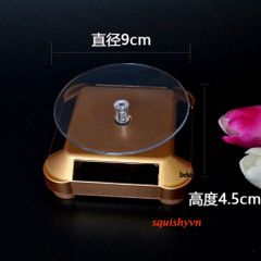 Bàn Xoay Trưng Bày Sản Phẩm Năng Lượng Mặt Trời 360° - Bàn Xoay Chụp Ảnh Video Tiện Lợi cho Đồ Trang Sức, Đồng Hồ, Thân Thiện Môi Trường