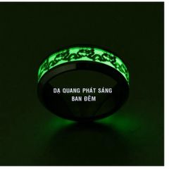 Nhẫn Titan Hợp Kim Phát Sáng Trong Bóng Tối - Nhẫn Nam Dạ Quang Thời Trang, Quà Tặng Ý Nghĩa Cho Đôi Tình Nhân