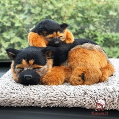 Búp Bê Chú Chó Gỗ Than Hoạt Tính - Trang Trí Nội Thất Xe Hơi & Quà Tặng Đáng Yêu Cho Trẻ Em - Kích Thước 24x20cm