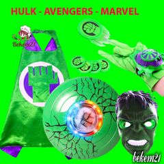 Bộ Trang Phục Hóa Trang Hulk Dành Cho Trẻ Em - Halloween Siêu Anh Hùng với Mặt Nạ Vải, Thích Hợp Cho Bé Từ 90-130cm