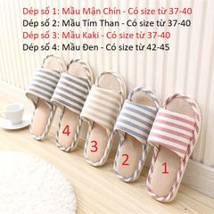 Dép vải đi trong nhà Kẻ sọc phong cách Hàn Quốc - Dép nhẹ nhàng, thời trang cho Nam Nữ - Giặt tiện lợi, chống trơn trượt