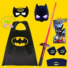 Bộ Cosplay Người Dơi Siêu Anh Hùng cho Bé - Áo Choàng Hóa Trang Nguyên Bộ Thời Trang Trẻ Em, Halloween, Phiên Bản Đẹp, Chất Liệu Satin
