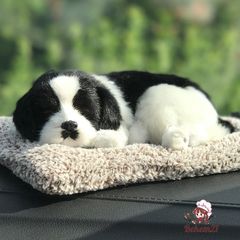 Chó Đốm Thú Bông 99% Giống Thật - Cún Than Hoạt Tính Lọc Không Khí Khử Mùi Trang Trí Xe Hơi Ô Tô 25x20cm