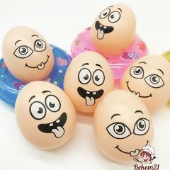 Bộ 5 Trứng Gà Giả Bằng Nhựa Trang Trí Lễ Phục Sinh - Đồ Dùng Nghệ Thuật Thú Cưng An Toàn, Kích Thước 5x3 cm