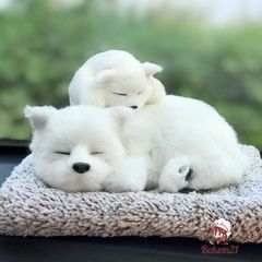 Chó Bông Than Hoạt Tính Khử Mùi & Trang Trí Táp Lô Ô Tô Lớn 28x21cm - Phụ Kiện Xe Hơi Độc Đáo, Hút Mùi Hiệu Quả