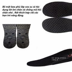 Miếng Lót Giày Độn Đế Tăng Chiều Cao 3-7cm - Đệm Khí Êm Ái Phong Cách Nữ Nam, Thoải Mái và Chống Hôi Chân