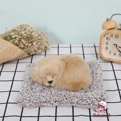 Gấu Bông Chó Mèo Lõi Than Hoạt Tính - Thiết Bị Khử Mùi, Lọc Không Khí Trang Trí Taplo Xe Hơi [CÚN ĐÔI] Xám Mẹ Con