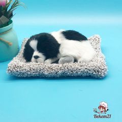 Gấu Bông Chó Mèo Lõi Than Hoạt Tính - Thiết Bị Khử Mùi, Lọc Không Khí Trang Trí Taplo Xe Hơi [CÚN ĐÔI] Xám Mẹ Con