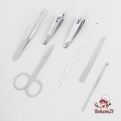 Bộ Dụng Cụ Chăm Sóc Móng Tay Chân 7 Món Cao Cấp - Thiết Kế Nhỏ Gọn Bằng Thép Không Gỉ, Hộp Da Sang Trọng