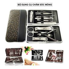 Bộ Dụng Cụ Bấm Móng Tay 12 Món Cao Cấp Kèm Hộp Da Sang Trọng - Dụng Cụ Làm Nail Tiện Dụng Cho Nữ