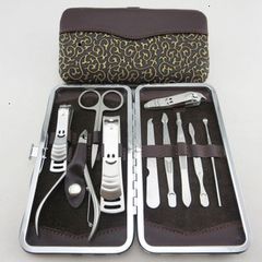 Bộ Dụng Cụ Bấm Móng Tay 12 Món Cao Cấp Kèm Hộp Da Sang Trọng - Dụng Cụ Làm Nail Tiện Dụng Cho Nữ