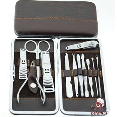 Bộ Dụng Cụ Bấm Móng Tay 12 Món Cao Cấp Kèm Hộp Da Sang Trọng - Dụng Cụ Làm Nail Tiện Dụng Cho Nữ