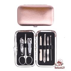 Bộ Dụng Cụ Làm Móng 7 Món Chăm Sóc Cá Nhân - Thép Chống Gỉ, Tiện Lợi Cho Móng Tay, Chân Đẹp Tự Nhiên