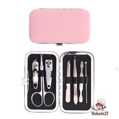 Bộ Dụng Cụ 7 Món Mini Làm Nail - Bấm Cắt Móng Tay Chân, Kềm Tỉa Lông Mày, Hộp Da Sang Trọng, Tiện Lợi Tại Nhà