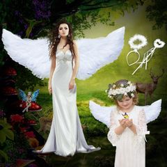 Cánh Thiên Thần Cosplay 160CM x 90CM - Cánh Lông Giả Đẹp Cho Người Lớn và Trẻ Em - Đồ Hóa Trang Tiệc Tùng Thời Trang Nữ